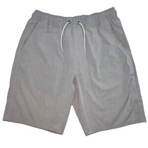 DepartWest Shorts Mens Size M 8" Beige Pull On Chino Elastic Waist Drawstring